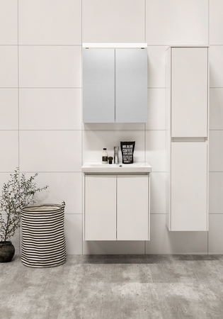 Lc Høyskap M. 159, 350, H1658, Hvit Matt